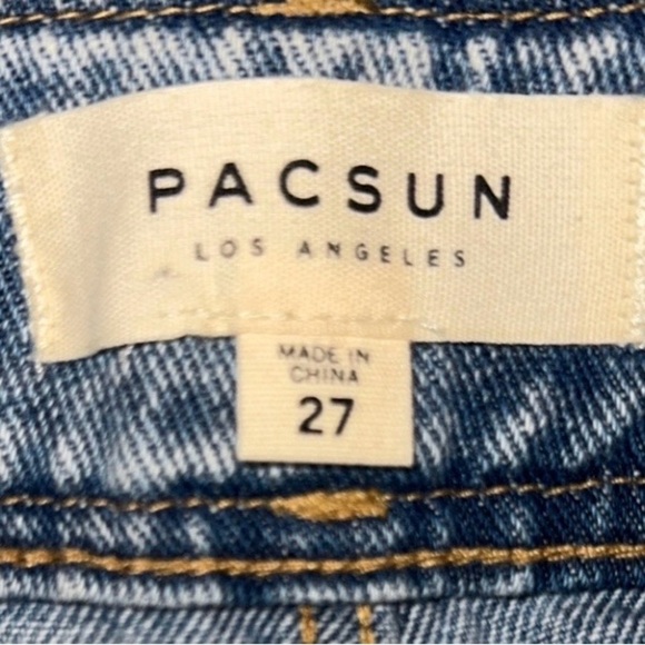 PacSun Blue A-line Mini Skirt with Tie Front - Picture 5 of 6